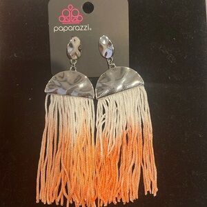 NWT Orange Ombre Fringe Earrings(Last One)